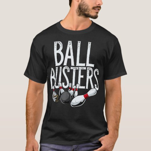 Ball Busters BowlingCouples Matching Bowling  T_Shirt