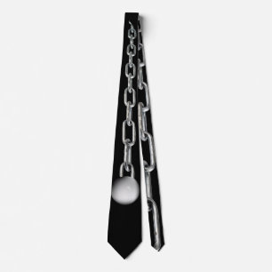 Ball & chain  neck tie