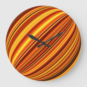 Ball Color Colour Optical Illusion Rainbow Orange Large Clock