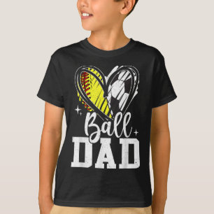Ball Dad Softball Soccer Ball Dad Of Both  T-Shirt
