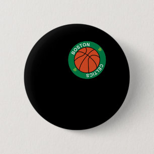 Ball Dedicated To The Boston Celtics Basketball Te Button