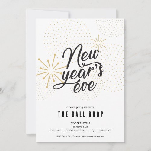 Ball Drop New Years Eve Party Invitation