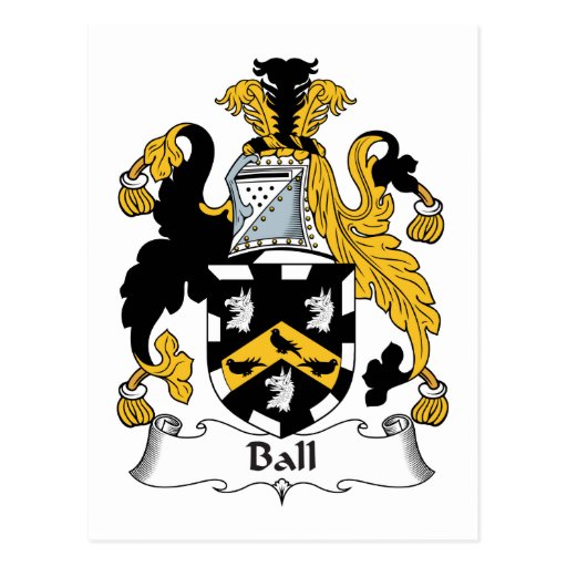 Ball Family Crest Postcard | Zazzle