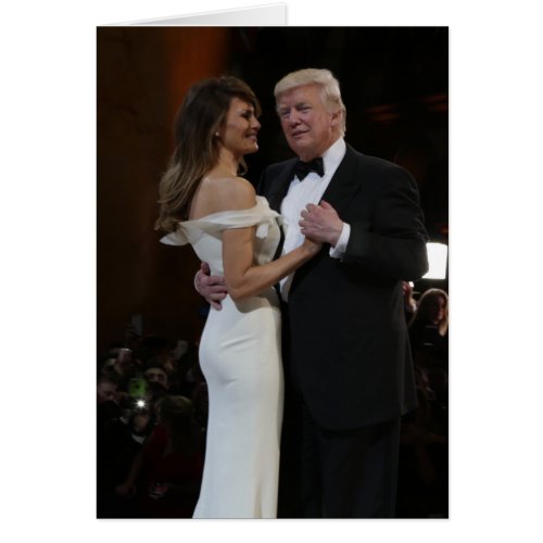 Ball First Couple Donald and Melania Trump Dancing