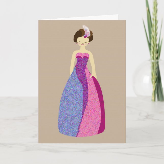 Ball gown card (Front)