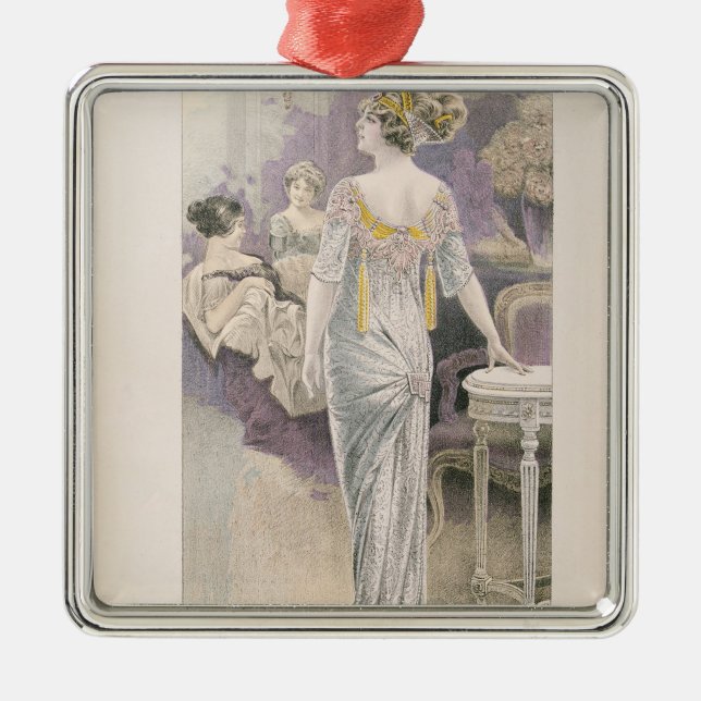 Ball gown, from 'Les Grandes Modes de Paris' Metal Ornament (Front)