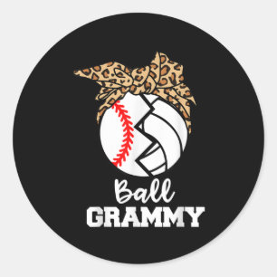 Ball Grammy Fun Baseball Volleyball Grammy Classic Round Sticker