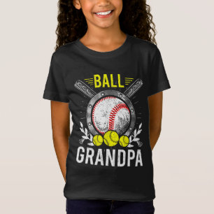 Ball Grandpa Baseball Lover Grandpa Father's Day T-Shirt