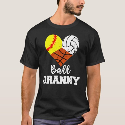 Ball Granny Heart Softball Volleyball Basketball G T_Shirt