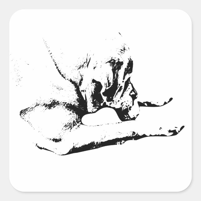Ball-Hunter Icon Square Sticker (Front)