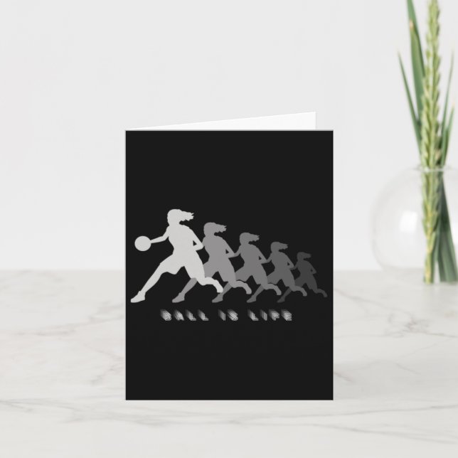 Ball Is Life. Funny Gift For Loved Ones.  Card (Front)