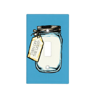 Ball Jar Message Light Switch Cover