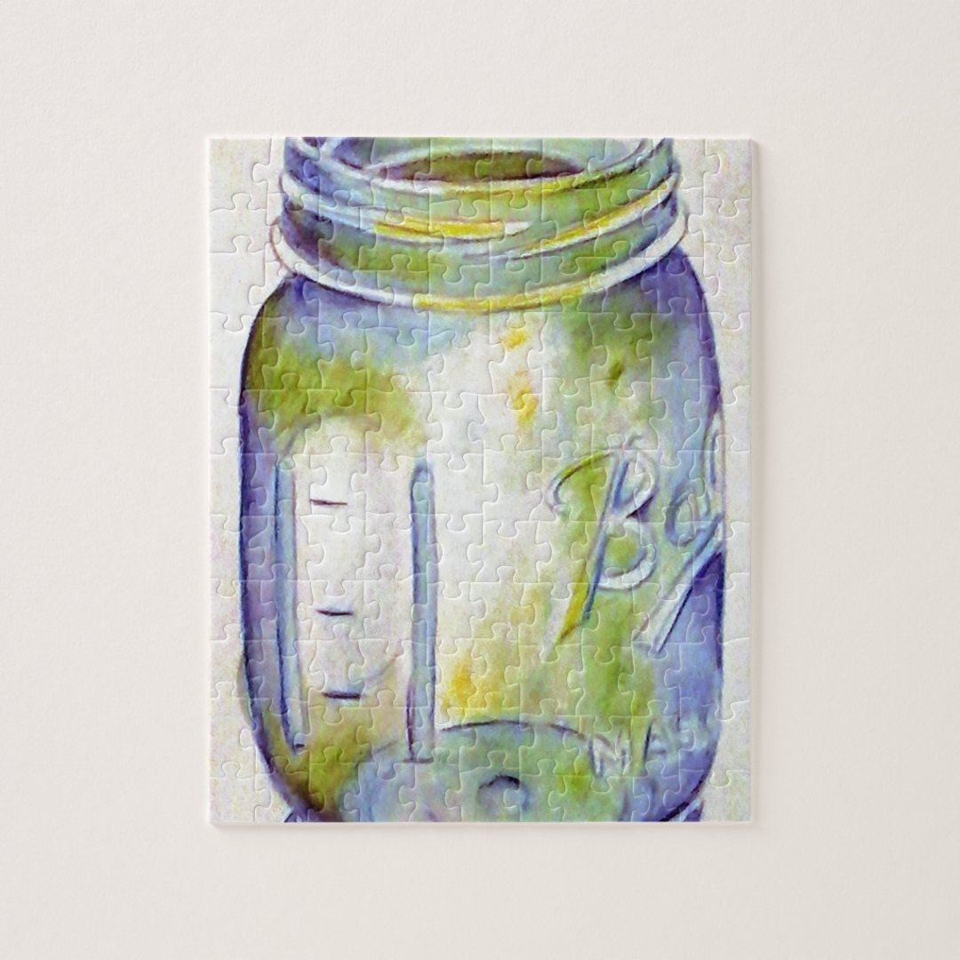 Ball Mason Jar Jigsaw Puzzle Zazzle