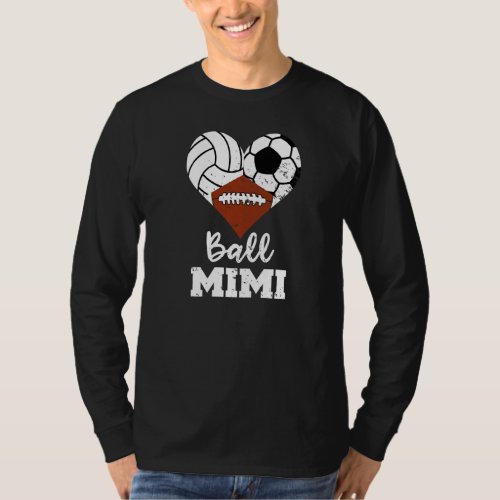 Ball Mimi Heart  Volleyball Soccer Football Mimi T_Shirt