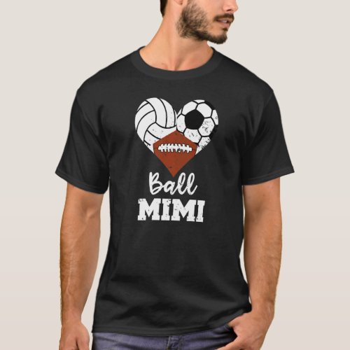 Ball Mimi Heart  Volleyball Soccer Football Mimi T_Shirt