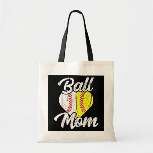 Ball Mom Baseball Softball Mama Team Sports For Tote Bag