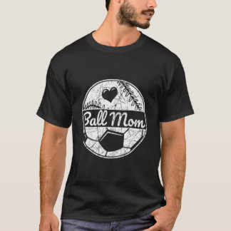 Ball Mom Half Soccer Half Baseball Mom Softball So T-Shirt