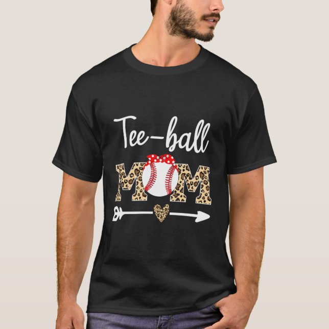 Ball Mom Mother'S Day Ball Mom Leopard Ball T-Shirt (Front)