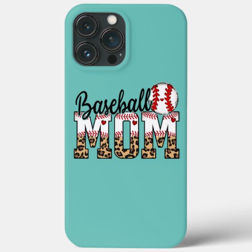 Ball Mom Mothers Day Leopard Funny Softball iPhone 13 Pro Max Case