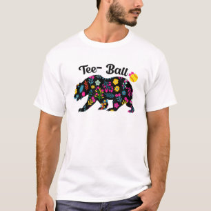 Ball Mom Mother's Day Tee Teeball Mom Bear Basebal