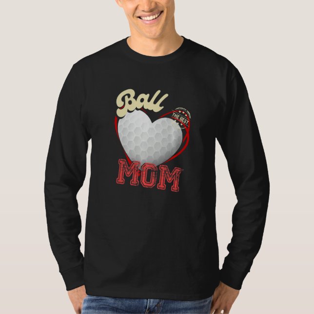 Ball Mom Womens Cheer Golfer Mom Mother's Day Golf T-Shirt (Front)