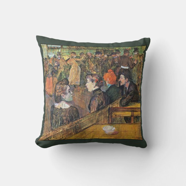 Ball ~ Moulin de la Galette ~1899 Toulouse-Lautrec Throw Pillow (Front)