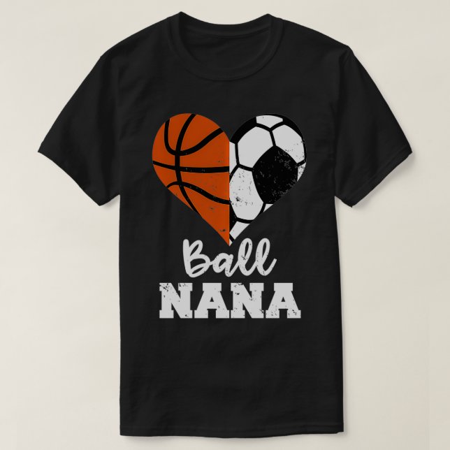 Ball Nana Funny Soccer Basketball Nana Pullover  (Design Front)