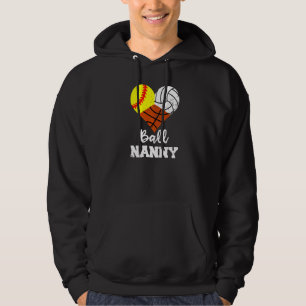 Ball Nanny Heart Softball Volleyball Basketball N Hoodie