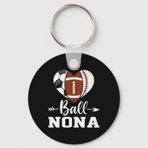 Ball Nona Soccer Football Baseball Player Keychain
