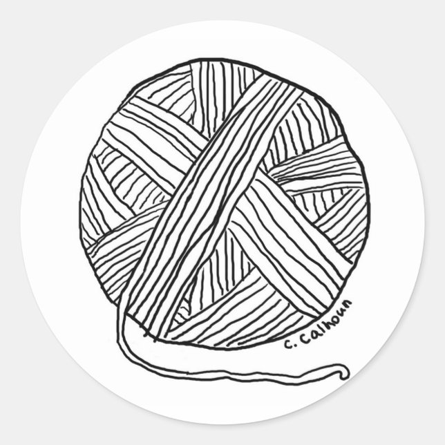 Ball o' Yarn Classic Round Sticker (Front)