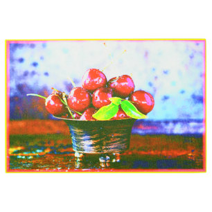 "Ball Of Cherries Fruit" Cute Photo. Buy Now Metal Print