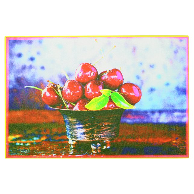 "Ball Of Cherries Fruit" Cute Photo. Buy Now Metal Print (Front)