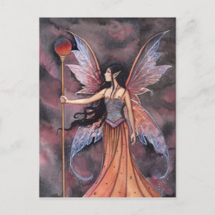 Ball of Fire Fairy Postcard by Molly Harrison