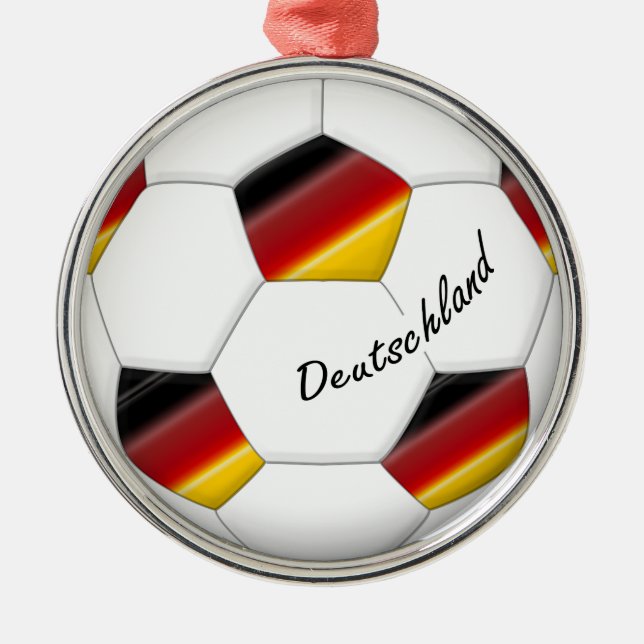 Ball of GERMANY SOCCER national team 2014 Metal Ornament (Front)