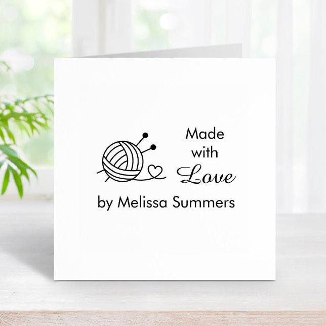 Ball of Knitting Yarn Craft Made with Love 4 Rubber Stamp (Creator Uploaded)