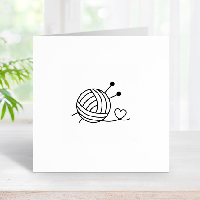 Ball of Knitting Yarn Loyalty Get One Free 1x1 Rubber Stamp (Creator Uploaded)