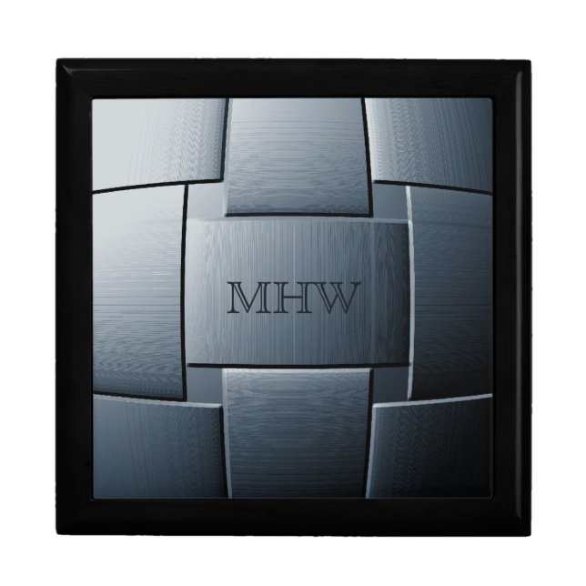 "Ball of Steel" custom monogram gift / jewelry box (Front)