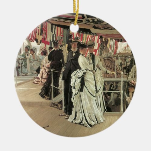 Ball on Shipboard by James Tissot Victorian Art Ceramic Ornament