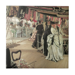 Ball on Shipboard by James Tissot, Victorian Art Ceramic Tile