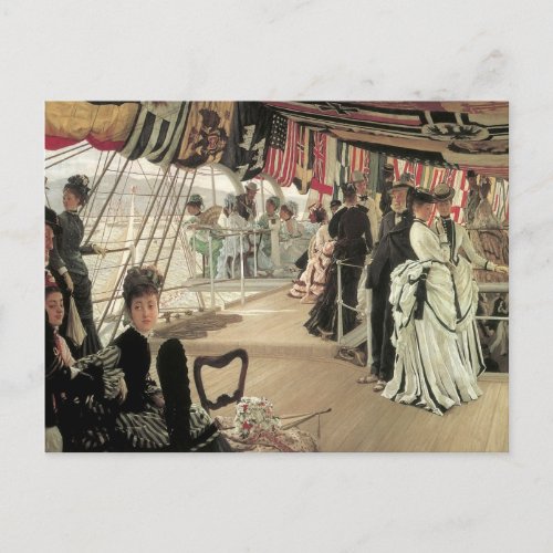 Ball on Shipboard by James Tissot Victorian Art Postcard