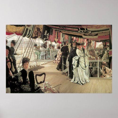 Ball on Shipboard by James Tissot Victorian Art Poster