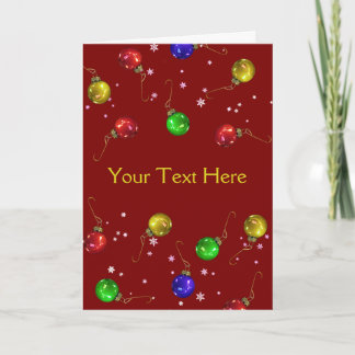 Ball Ornaments Customizable Holiday Card