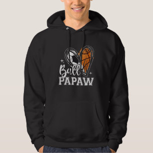 Ball Papaw Soccer Basketball Heart Hoodie