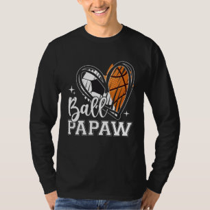 Ball Papaw Soccer Basketball Heart T-Shirt