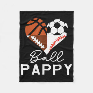 Ball Pappy Basketball Football Baseball Soccer Fleece Blanket
