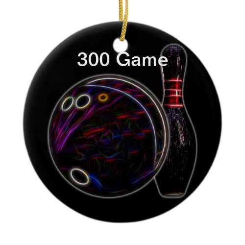 Ball &amp; Pin 300 game ornament