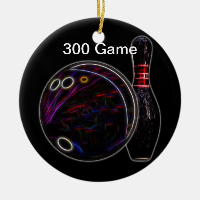 Ball & Pin 300 game ornament (Front)