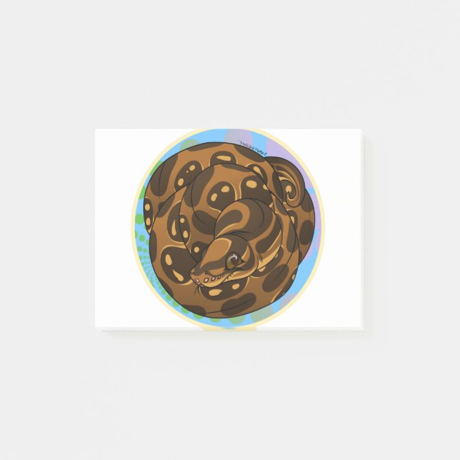 Ball Python Circle Post-it Notes (Front)
