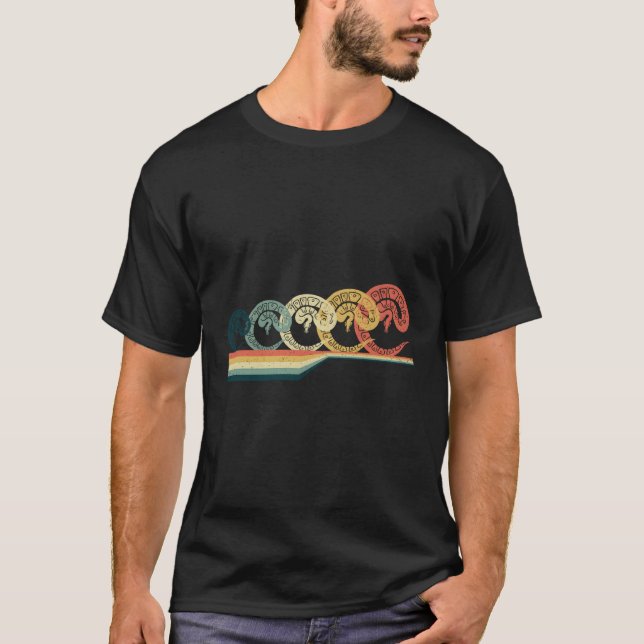 Ball Python Hoodie Vintage Retro T-Shirt (Front)