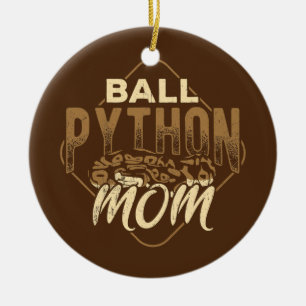 Ball python mom reptile species venomous serpent ceramic ornament